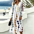 thumbnail image 5 of Long Sleeve Midi Dresses for Women Wrap a Line Maxi Dress Long Loose Casual Floral Dresses, 5 of 5