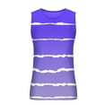 thumbnail image 4 of IROINID Débardeurs pour Hommes, Hommes Casual Mode Gradation Impression à Rayures Pull Col Rond Débardeurs de Sport, 4 of 4