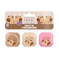 thumbnail image 1 of Juego Contenedores Prichos Capybara Plástico y Clear Sticker 3 Piezas, 1 of 4