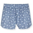 thumbnail image 3 of Sleep On It Girls 2-Piece Short Sleeve Pajama Shorts Set Ribbed Milky Jersey or Pointelle Knit - Floral , 7-8, 3 of 4