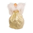 thumbnail image 3 of Kurt Adler Battery Operated White and Gold Lighted Angel Treetop 12", 3 of 6