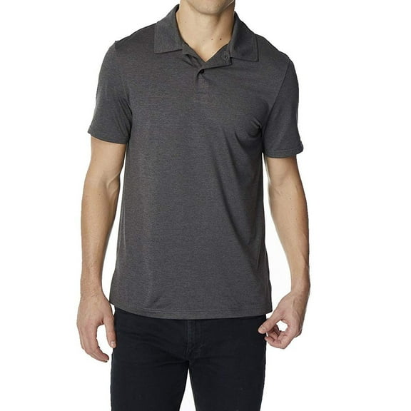 Charcoal Mens Techno Mesh Polo Rugby Shirt 2XL
