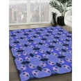 thumbnail image 3 of Ahgly Tapis d'Intérieur Lavable en Machine Carré Transitionnel Bleu Ardoise Clair, 3 Pieds Carré, 3 of 7