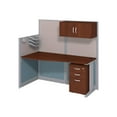 thumbnail image 1 of Bush Business Furniture Office in an Hour 65W x 33D Cubicle Workstation with Storage, Hansen Cherry, 1 of 7