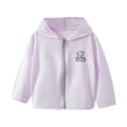 thumbnail image 2 of Zwiiyzr Garçons Filles Upf 50+ Protection Solaire Veste à Capuche Couleur Unie Manches Longues avec Poches Chemise Garçon Fermeture Éclair Complète Violette, 2 of 4