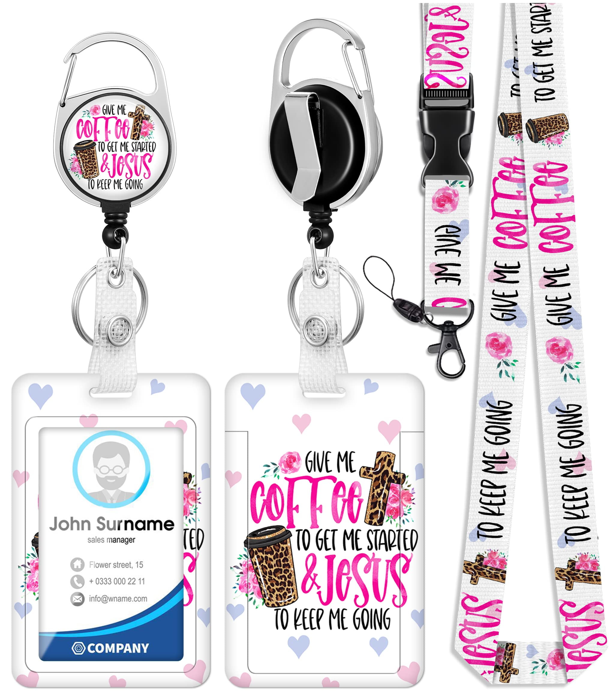 MEZOOM Badge Holder with Lanyard and Retractable Badge Reel Clip, Rainbow  Mental Health Matters Card Name Tag Lanyard Vertical ID Protector Bage  Clips for Nurse Nursing Psychologist Doctor Student 