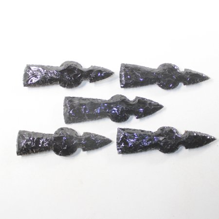 5 Obsidian Ornamental Tomahawk Heads #1732 Ax Axe Hatchet