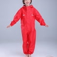 thumbnail image 6 of Favoffer Kids Rain Suit Solid Color Thickened Waterproof Reflective Striped One Piece Full Length Raincoat Long Pants Bottoms for Outdoor Camping Hiking Travel School 3-14Y, 6 of 8