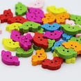 thumbnail image 4 of Abbracc 100 Pieces Colorful Car Shape Wooden Sewing Buttons 2 Holes for Scrapbook Crafts, 4 of 7