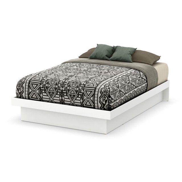 Meubles South Shore, collection SoHo, Lit plateforme avec moulures