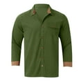 thumbnail image 5 of Flannel Shirt for Men,Long Sleeve Casual Button Down Shirt Big Tall Work Shacket Jacket Daily Top,Mens Dress Shirt,XL,Green, 5 of 6