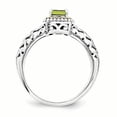 thumbnail image 2 of Sterling Silver Two Tone Silver And Gold Plated Sterling Silver w/Peridot Ring, 2 of 3