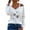 White, variant on Pntutb Ladies Clothes,Woman V-Neck T-Shirt Autumn Print Cold Shoulder Loose Blouses