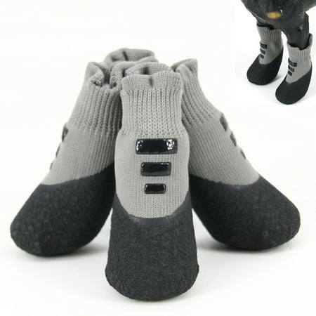 Purrfect 4Pcs Pet Shoes Waterproof Anti-slip Good Elasticity Pet Dogs Sneakers for Large Medium Small Dogs