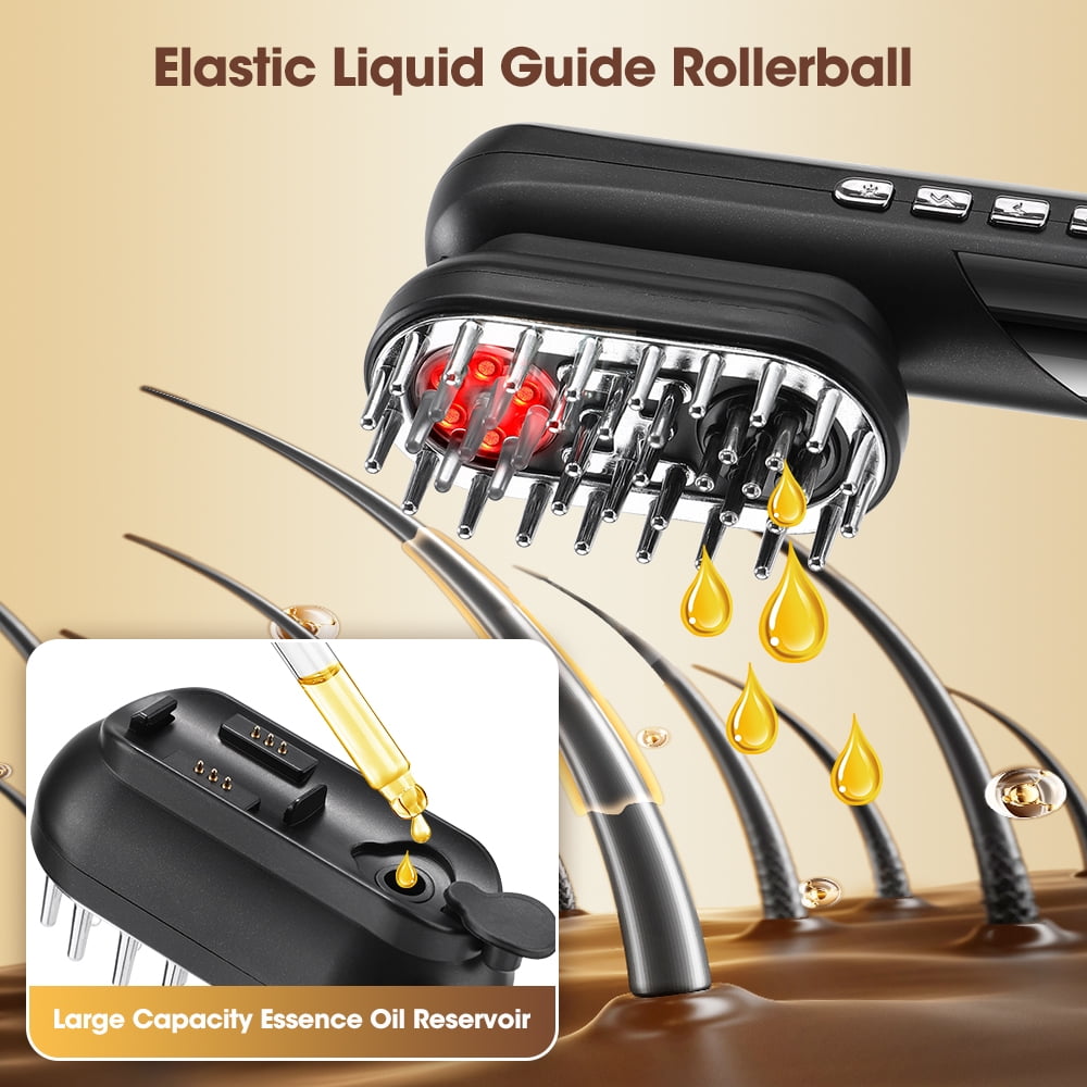 4-in-1 Multifunctional EMS Microcurrent Face & Body Massager - Magnetic Heads with Heating, Red Light, Vibration, & Oil Infusion for Skin Tightening & Scalp Care