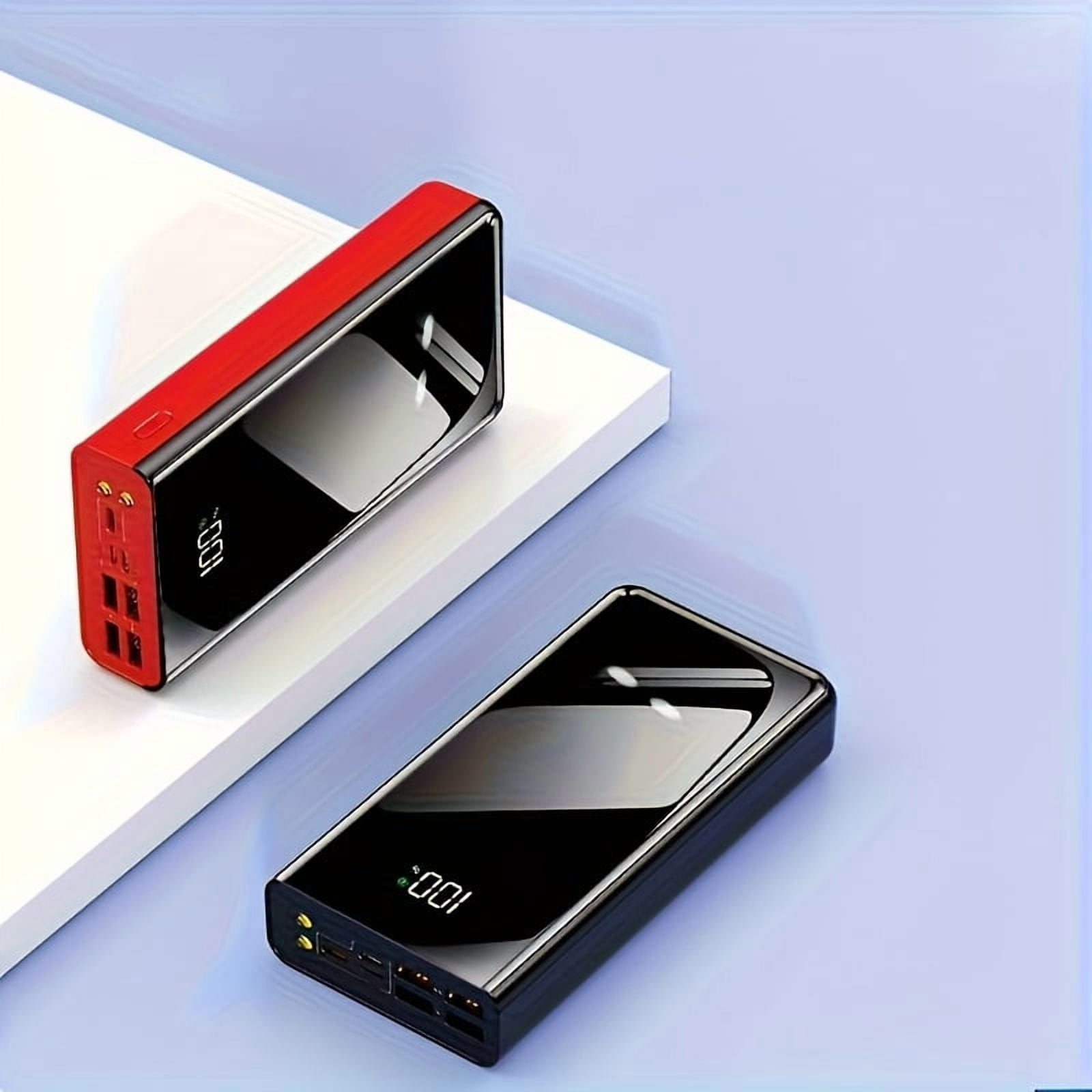 50000mAh Fast Charging Power Bank with LED Display, 4 USB Ports & Type-C, Compatible with iPhone/Android Devices, Outdoor Emergency Battery Pack