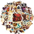 thumbnail image 2 of 35pcs-50pcs Pirate Adventure Stickers Stationery Stickers Nautical Kids Stickers Funny Graffiti Decals for Luggage Suitcase Laptop, 2 of 9