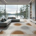 thumbnail image 2 of ODIKA 6'x9' Washable Area Rug Non-Slip, Chair-Friendly, Abstract Contemporary Brushed Watercolor Blended Transitions for Dining Room, Under Table, Office Décor, 2 of 7