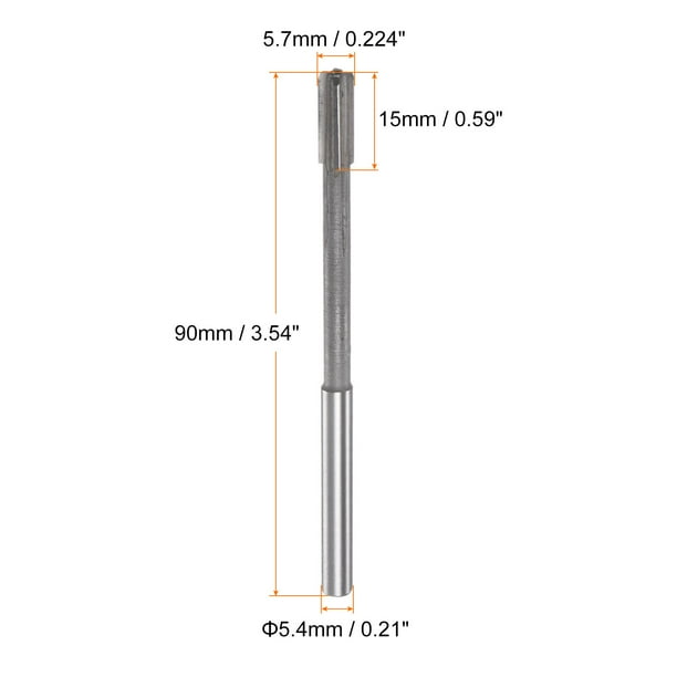 Uxcell 5.7mm C3/K10 Tungsten Carbide 4 Straight Flutes Machine Chucking