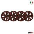 thumbnail image 2 of Wheel Rim Cover Hub Cap 14" Matt Black with Red 4. Pcs Set, 2 of 6