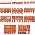 thumbnail image 2 of Tangerine Orange 5/8”~5-1/8” Embroidered Floral Venice Lace Trim Guipure By Yard (UB004 (3")), 2 of 2