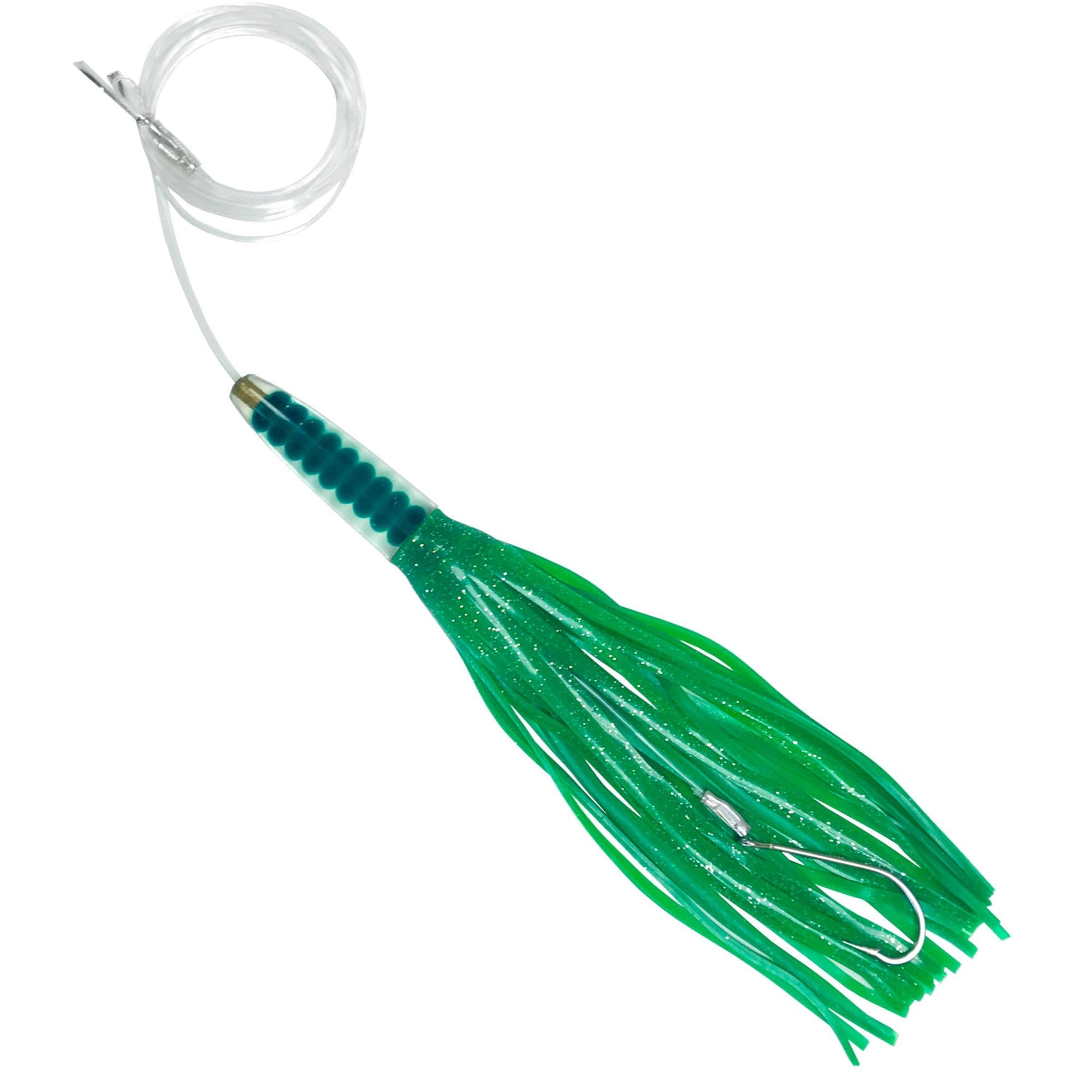 12" RIGGED GREEN MACHINE STYLE TROLLING LURE OFFSHORE AMERICAN FLAG 