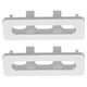 thumbnail image 2 of ColoMX 2 anillos de desbordamiento de lavabo de plástico para baño, tapa de desbordamiento rectangular, accesorios para el hogar., 2 of 8