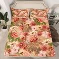 thumbnail image 2 of Homewish Vintage Groovy Flower Queen Sheet Sets, Western Bohemian Queen Fitted Sheet, 4pcs, 2 of 7