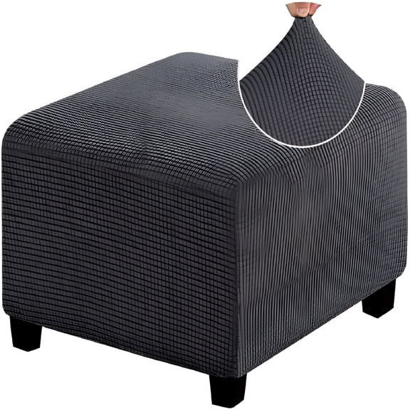 XIBUFE Ottoman Covers Slipcover 18 X 18/20X20/36 X 36 in Ottoman Covers Protector for Footrest Foot Stool Furniture Stretch Comfortable with Elastic Bottom