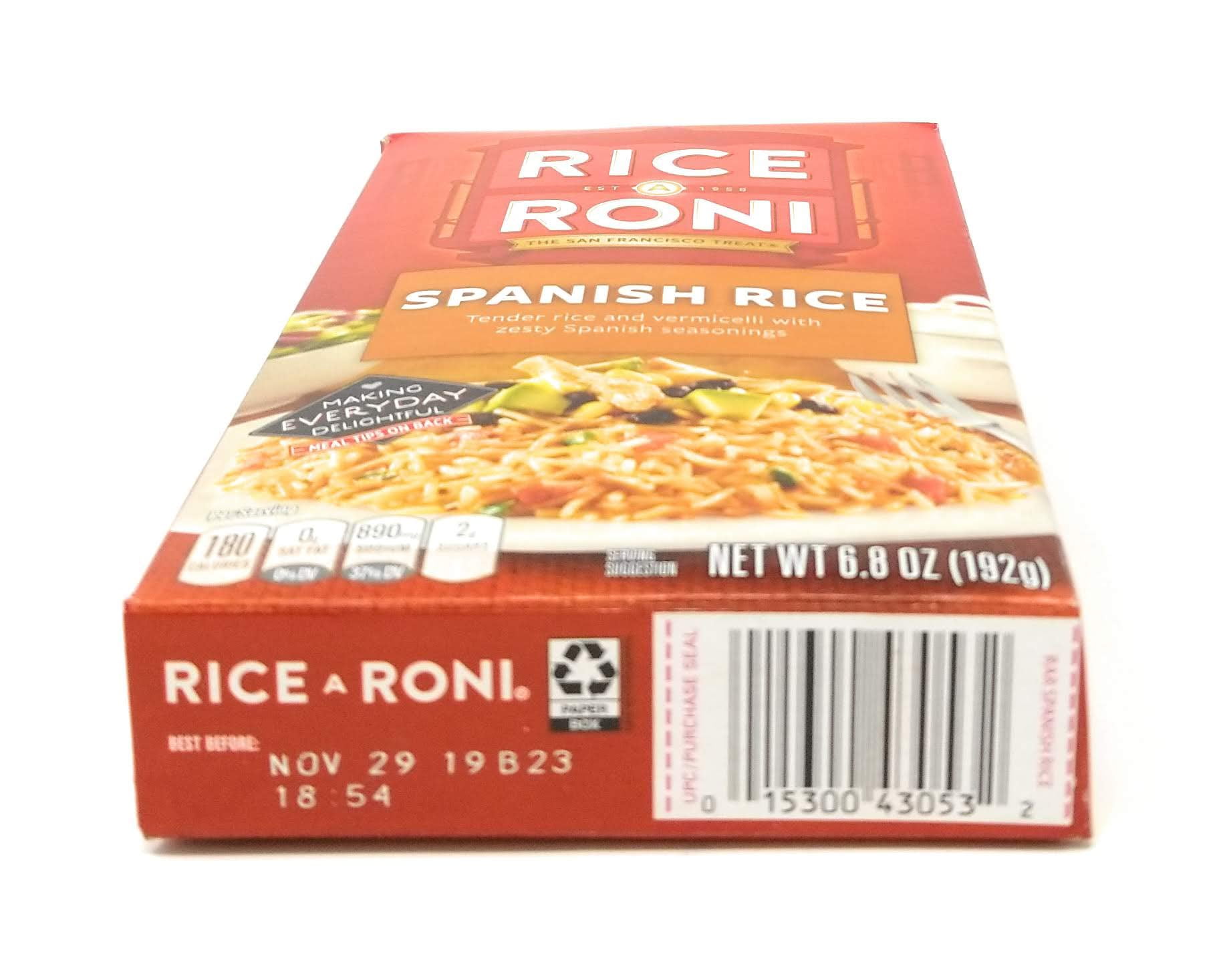 Rice A Roni, Spanish Rice, 6.8Oz Box (Pack Of 6)