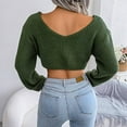 thumbnail image 4 of Womens Fall Fashion 2022! QLEICOM Sweaters for Women, Women's Fashion Casual Colorful Long Sleeve Off Shoulder Knit Sweater Crew Neck Sweater On Clearance, 4 of 6