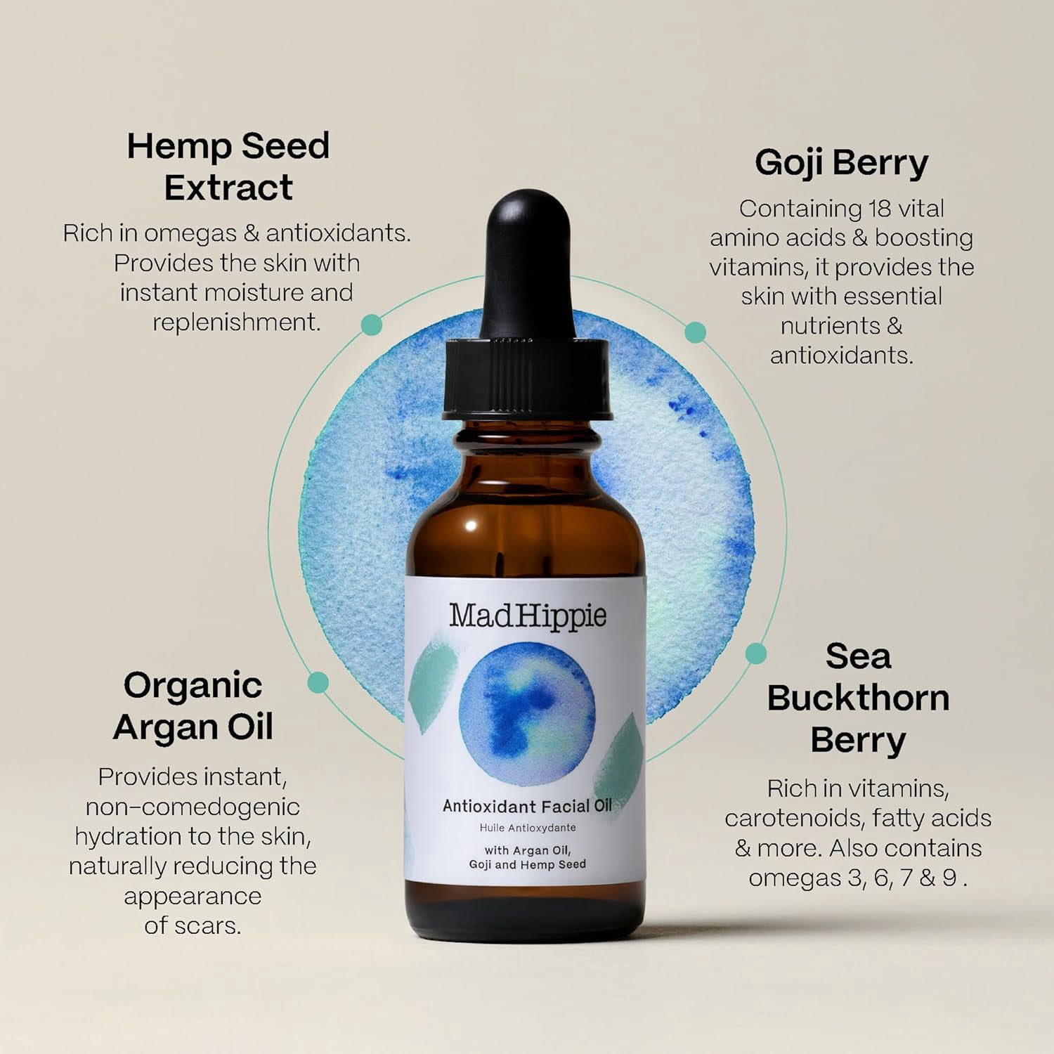 Mad Hippie Antioxidant Face Oil 1 oz
