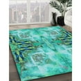 thumbnail image 3 of Ahgly Company Machine Washable Indoor Rectangle Transitional Dark Cyan Green Area Rugs, 5' x 8', 3 of 7