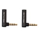 thumbnail image 1 of Conector adaptador en ángulo recto macho a hembra de 90 grados, 3,5mm, 2 uds., 1 of 6