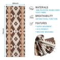 thumbnail image 2 of Brown Geometric Boho Pattern Hot Yoga Mat Towel Non Slip for Hot Yoga - Quick-Drying Yoga Mat Cover with 4 Corner Pockets with Travel Bag - Hot Yoga Towel Non Slip Grip Moisture Wicking Sweat 70"x26", 2 of 6