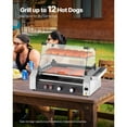 thumbnail image 2 of KFFKFF Rouleau à Hot-Dog, 12 Rouleaux à Hot-Dog 5 Rouleaux, Cuiseur de Gril à Saucisses en Acier Inoxydable, Machine à Hot-Dog Commerciale 750 W avec Double Contrôle de Température, Couvercle, Boîte de Rangement Latérale, 2 of 9