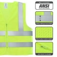 thumbnail image 2 of Neiko 53956A High-Visibility Safety Vest with Reflective Strips for Emergency, Construction, and Safety Use, Neon Yellow, Medium, 2 of 6