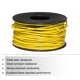 thumbnail image 3 of Silicona Cable 24AWG 24 Calibre Flexible Estañado Cobre Estándar Alta-Temperatura Conexión Cable Amarillo 30m/98 Pies para Coche Modelo Manipulador Electrodomésticos Aparatos, 3 of 7