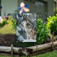 thumbnail image 6 of Wolf in Winter Garden Flag House Banner 28" x 40" Double Sided Outdoor Yard Decoration, 6 of 6