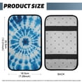 thumbnail image 5 of Yuyamidu Blue Whilpool Tie Dye Car Armrest Cover Cushion Pad Decorative Accessories Warm Auto Center Console Cover Pad Non-Slip Car Center Console Armrest Cover Fit for Most Vehicles, 5 of 7