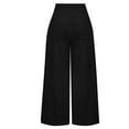 thumbnail image 6 of Vividxx Pants For Women Fashion Linen Pants For Women High Waisted Wide Leg Loose Fit Palazzo Pants Casual Beach Trouses With Two Pockets Casual Trousers, 6 of 6