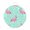 Lemon Green Fruit Green Light Pink, variant on Welcome Sign for Front Door, Green Flamingo Round Metal Welcome Front Porch Decoration, Polka Dot Modern Art Entryway Wall Hanging Sign for Living Room Kitchen Hallway Housewarming Gift 12''