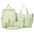 thumbnail image 1 of Juego combinado de mochilas escolares de lona, 4 unidades, para niñas adolescentes, 1 of 10