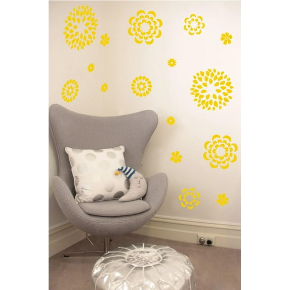 Flower Pattern Wall Decal Stickers