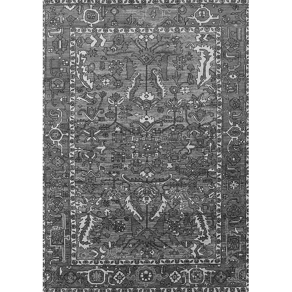 Ahgly Company Indoor Rectangle Animal Gray Traditional Area Rugs, 8' x 10'