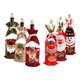 thumbnail image 3 of QIFU-Juego de botellas de vino navideñas, decoración navideña para el hogar, adornos de Papá Noel, regalos de Navidad, Año Nuevo 2023, 2024, 3 of 4