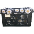 thumbnail image 4 of Style Up Your E-Bike Bicycle Basket Liner, Bike Rear Rack Wire Basket,Wood Crate,Plastic Crate Liner & Tote in One, Basket Liner Fits Larger Baskets 18x12x12, 4 of 4