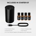 thumbnail image 4 of Waterless Essential Oil Diffuser Starter Kit with 4 x 10mL Hotel Scent Fragrance Oil, Battery Operated Mini Air Machine Portable for Home Car Office, AN8 Black, 4 of 4