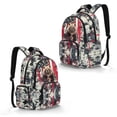 thumbnail image 2 of FKELYI Camo USA Flag Bear Print 17 Inch School Backpack for Boys Spacious Book Bag with Multi Pockets Girls Schoolbag Lightweight Travel Bags for Teen Children, 2 of 7