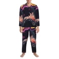 thumbnail image 3 of Daiia Explosive Fluid Splash Art for Men's Long-Sleeved Pajama Set – Soft & Comfortable Sleepwear Button-Up Pajamas Cozy Lounge Wear-Medium, 3 of 7